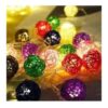 Cotton Ball Strng Lghts 16 Led (Plugn) Decoratve Lghts for Dwal, Chrstmas, Party and Weddng Events (MultColor)