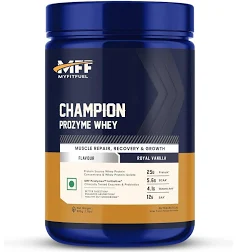 CHAMP WHEY â€“ Premium Tri-Protein Blend | 24g Protein | 1 Billion Probiotics | Digestive Enzymes | 5.2g BCAA | 10.5g EAA | Sweetened with Stevia |