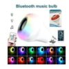LED RGB Bulb wth Bluetooth Speaker Musc Remote, 1 Bulb